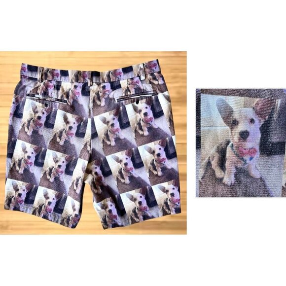 Print All Over Me Corgi Dog Shorts Unisex Large PAOM Pockets Christmas Birthday - Picture 5 of 12